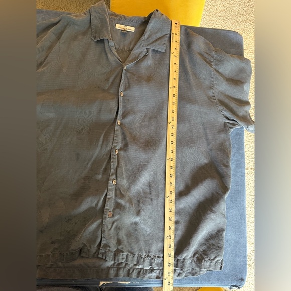 Tommy Bahama Men’s Shirt Size XXL Black Button Up Short Sleeve 100% Silk Summer - Picture 9 of 10
